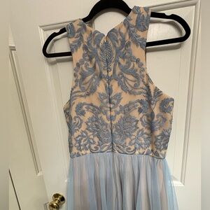 Sophisticated Blue Lace Formal Dress